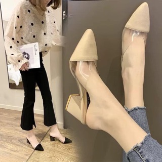 Guốc da lộn pha quai trong,đủ sz 34-39.hàng od ko có sẵn. Có 2 màu đen và be