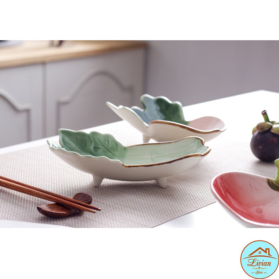 Đĩa sứ, bát sứ ăn dặm hình rau củ quả ngộ nghĩnh
