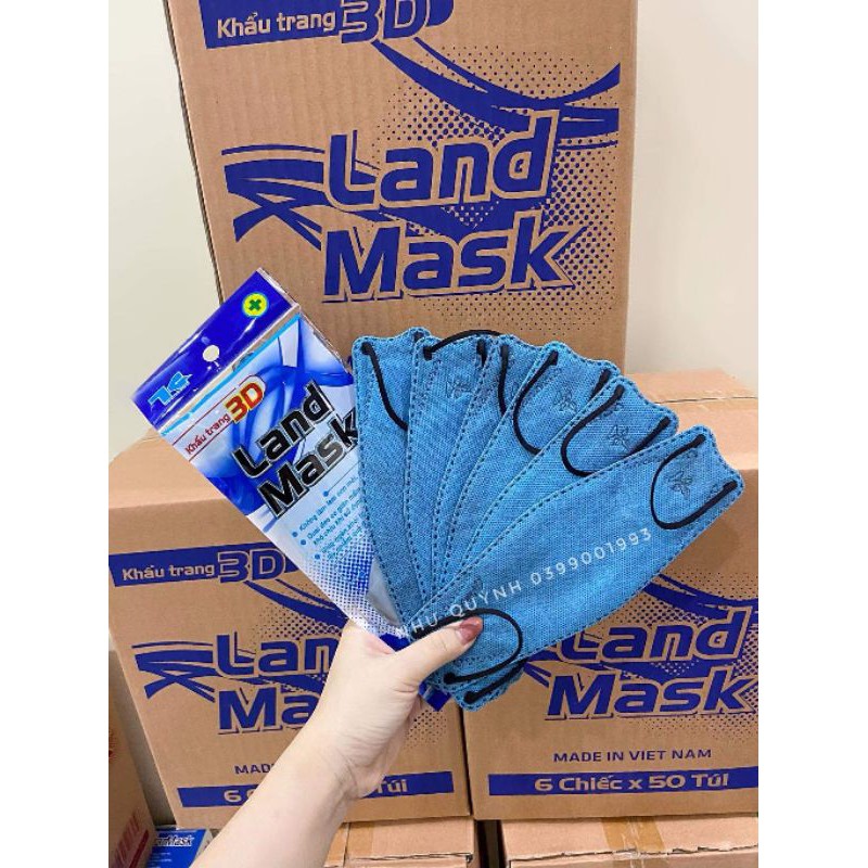 1 Bịch 6 chiếc LANDMASK LAND MASK KF94 3D 4 lớp kháng khuẩn cao cấp Hàn Quốc | BigBuy360 - bigbuy360.vn