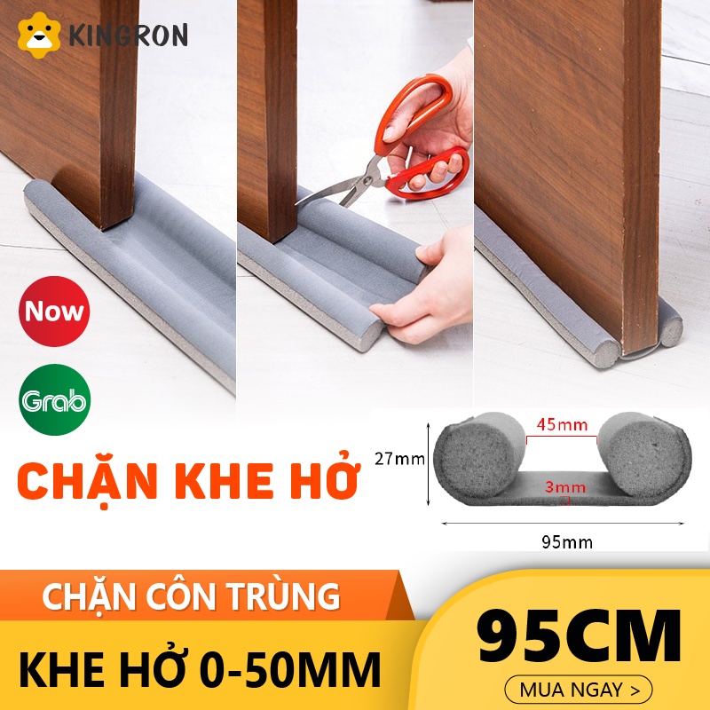 Nẹp xốp chặn gió khe cửa chống côn trùng⭐ Thanh chắn cửa chống ồn, chống thoát hơi gió điều hòa KINGRON