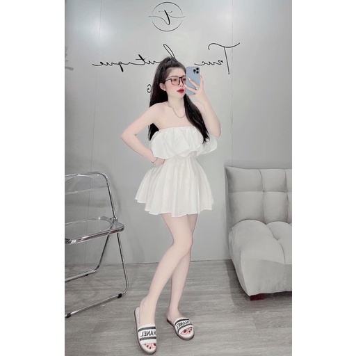 JUM CUP NGỰC DÁNG XÒE❤️FREESHIP❤️Áo kiểu cup ngực,jum trắng, váy xòe