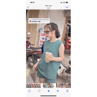 Bộ sát nách xanh