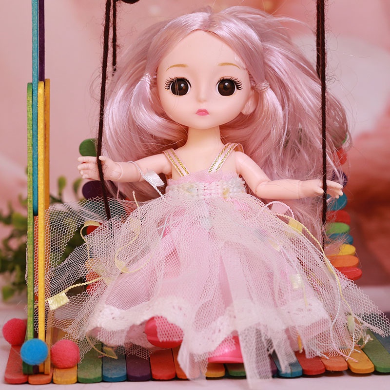 Đầm Công Chúa Mini 17cm Hóa Trang Cho Búp Bê Barbie DIY Mới