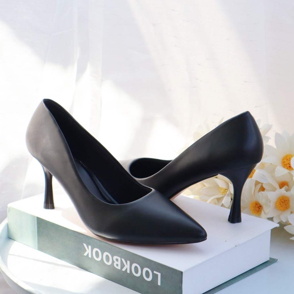 Giày cao gót basic cao 7cm mũi nhọn êm chân 1199