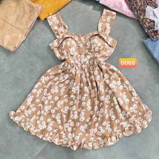 Đầm hoa cúc xoè 2 dây có mút ngực