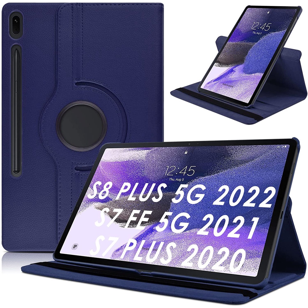 Ốp Máy Tính Bảng Có Giá Đỡ Xoay 360 Độ Cho Samsung Galaxy Tab S8 Ultra 2022 14.6'' S8 Plus S7 FE Plus 12.4 T730 X900 X800