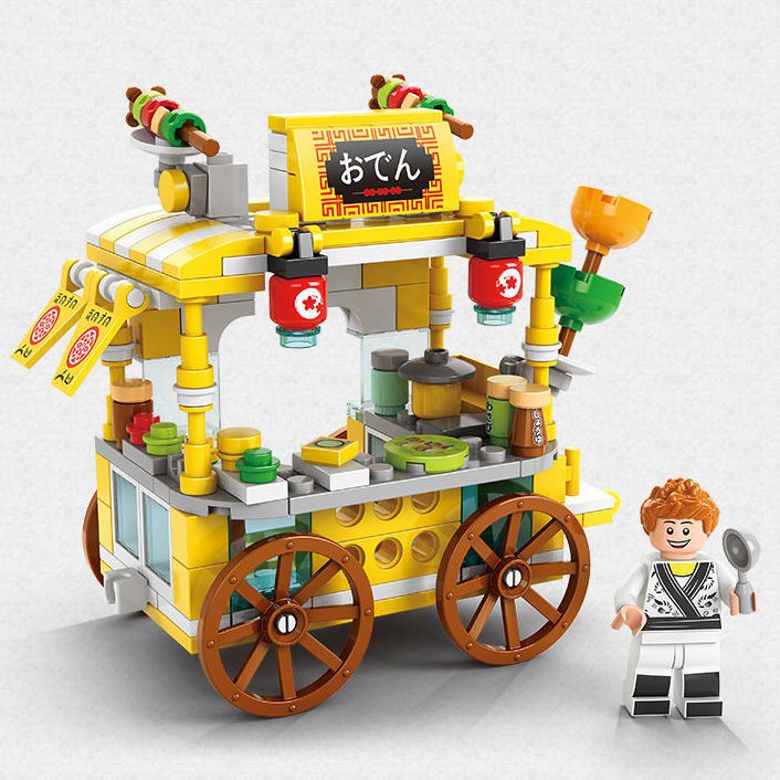 tương thích với các khối xây dựng Lego, chế độ xem đường phố, đồ ăn nhẹ lắp ráp chơi, trẻ em trai và gái