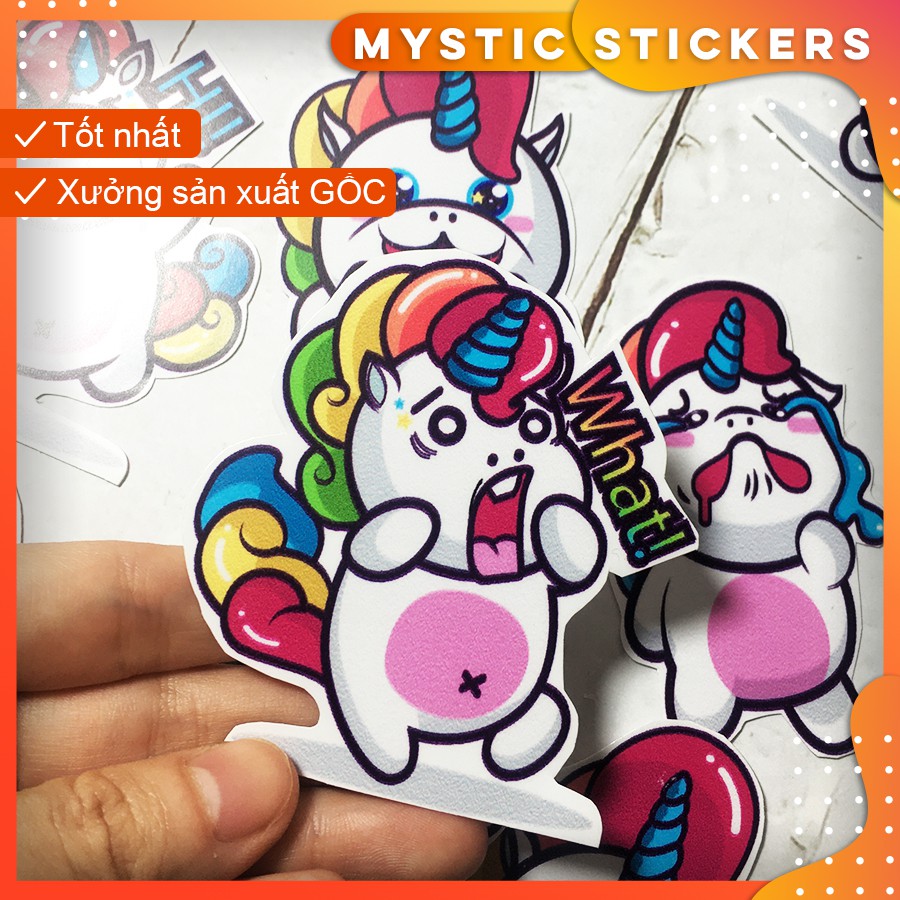 [UNICORN-KỲ LÂN] 9 Sticker chống nước/ dán laptop vali xe mũ bảo hiểm nhà cửa ...