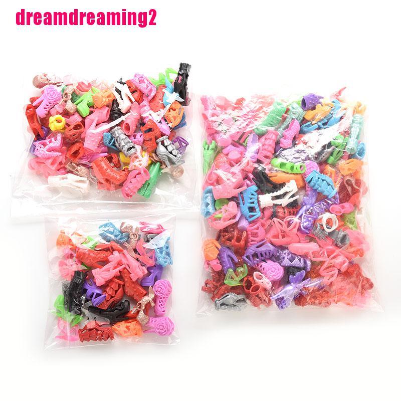 Set 15 / 30 / 60 Đôi Giày Cao Gót Dễ Thương Cho Búp Bê Barbie