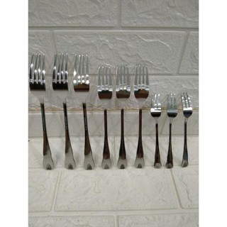 Sét 5 chiếc Thìa và rĩa giọt nước Inox hàng đẹp dày dặn, các cỡ