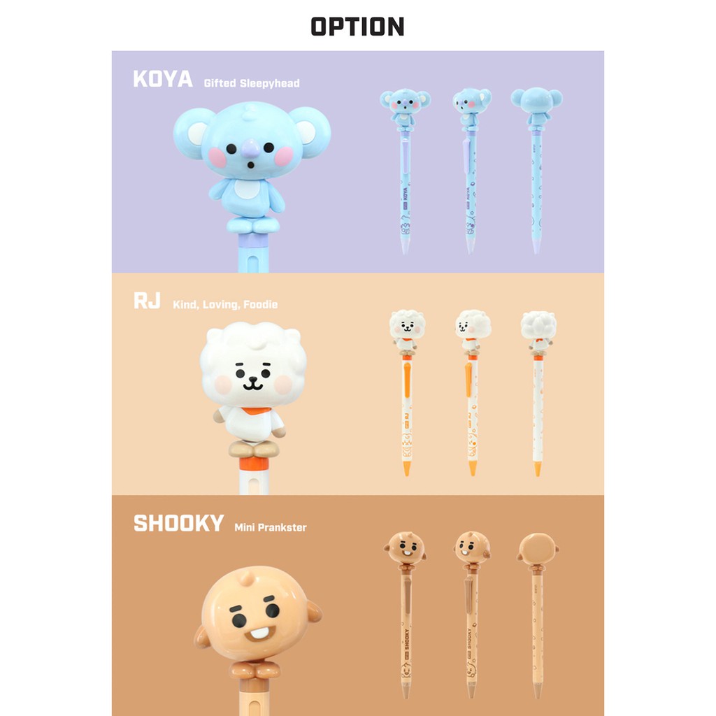 BÚT BI MỰC ĐEN BT21 ACTION PEN CHÍNH HÃNG TỪ WISDOM Beens Company