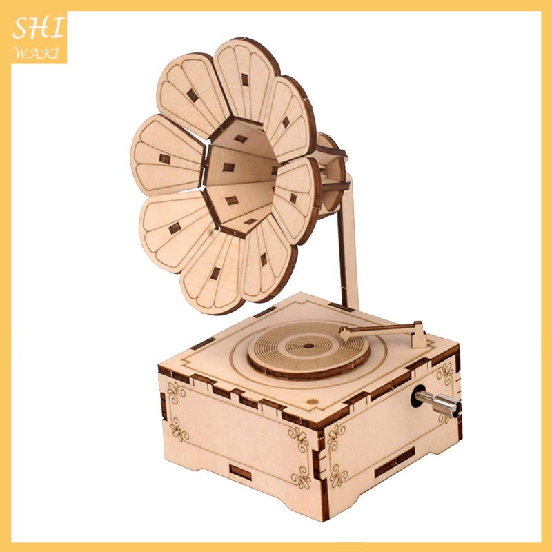 Mô Hình Máy Hát 3D Bằng Gỗ Dùng Làm Quà Tặng Sinh Nhật