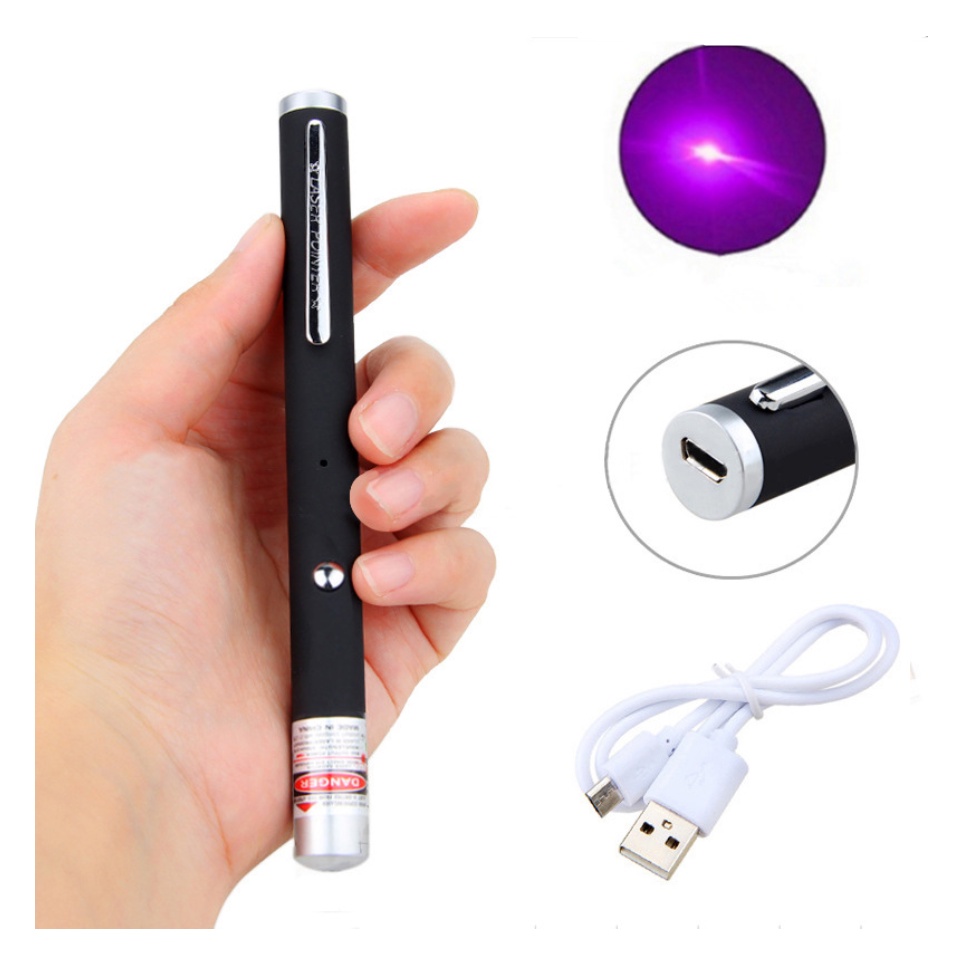 Con Trỏ Laser USB201 Điểm Đơn Màu Xanh Lá / Đỏ / Xanh Dương / Tím Có Thể Sạc Lại