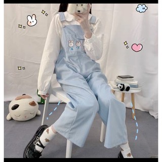 Yếm quần ulzzang gân tăm dễ thương hình con thỏ phong cách