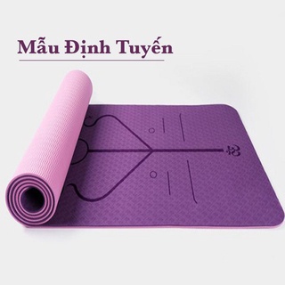 Thảm tập yoga định tuyến 2 lớp TPE cao cấp TẶNG kèm túi đựng thảm, thảm tập yoga định tuyến 2 lớp hangtienichthongminh
