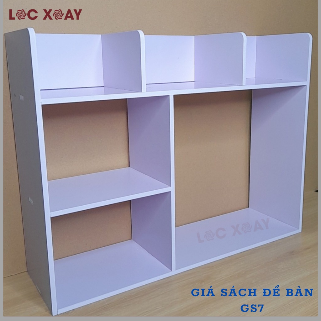 Kệ Sách Để Bàn GS7 Chất Liệu Gỗ Nhựa Pitech Tối Ưu Không Gian, Giá Sách Đa Năng Kích Thước 60*17*46 _Lốc Xoáy