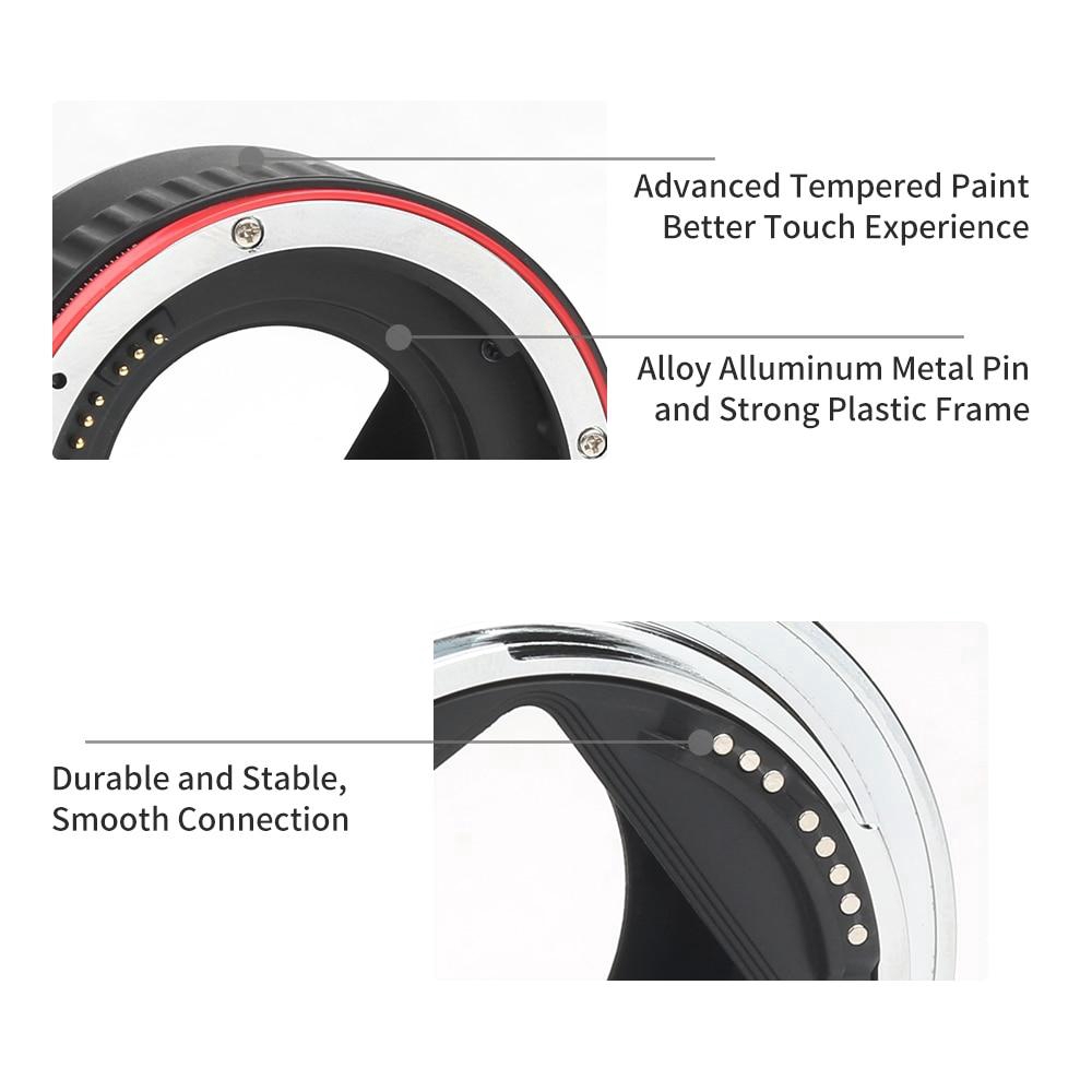 Red Metal TTL Auto Focus Macro Extension Tube Ring for Canon 600d 500d 80d EOS EF EF-S 60D For Canon Camera Accessory