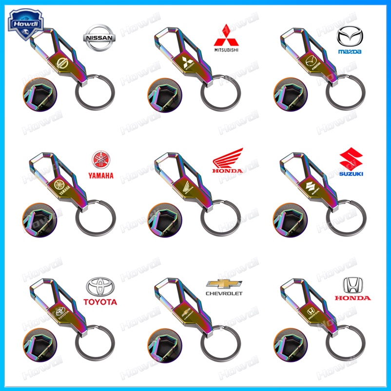 【Nhiều Màu】móc Khóa Bằng Hợp Kim Kim Loại Sáng Tạo Có logo Cho Xe Hơi Và Xe Máy