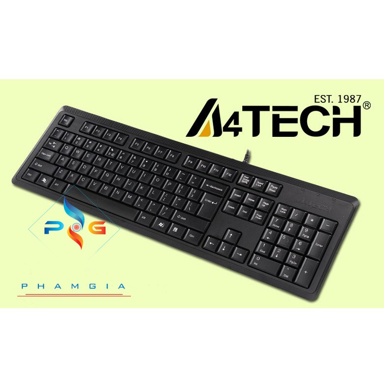 Bàn phím có dây A4Tech KR-90 KHẮC LASER CHỐNG MỜ CỔNG USB - BH 12 THÁNG