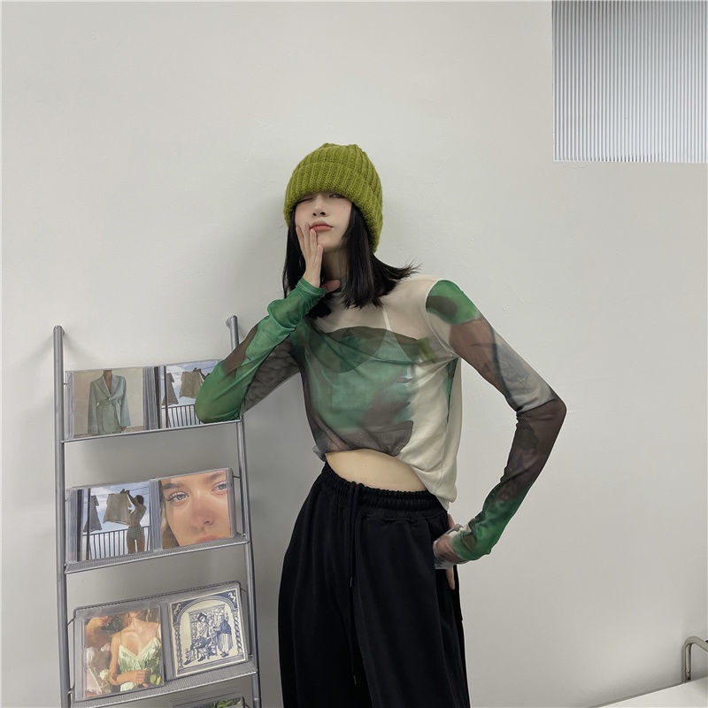 Áo thun lụa lạnh mỏng tay dài chống nắng hợp thời trang 198621