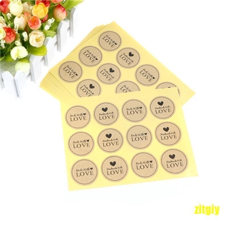 Set 120 Sticker Chữ Made With Love Dán Trang Trí