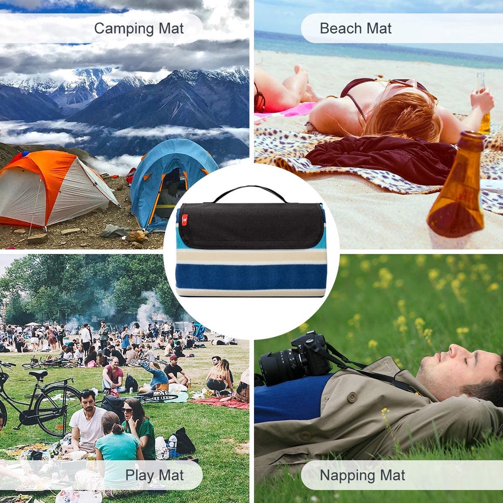Thảm CAMEL 8080 cắm trại / đi biển / leo núi ngoài trời chống cát gấp gọn tiện lợi