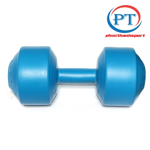 Tạ tay nhựa tròn 8kg PT Sport màu xanh có ruột (gồm 1 cái)