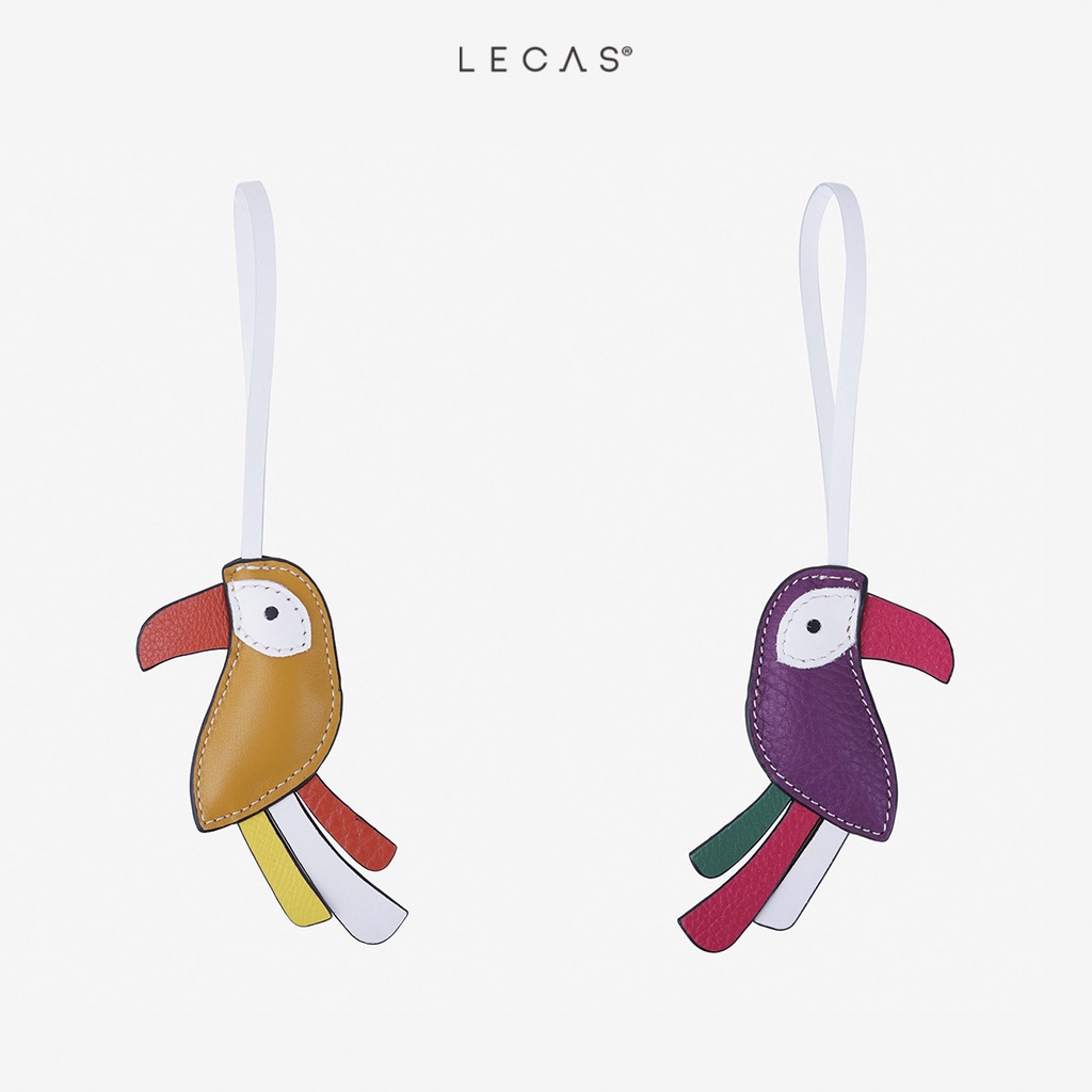 Phụ Kiện Da Bò Thật LECAS Charm Vẹt