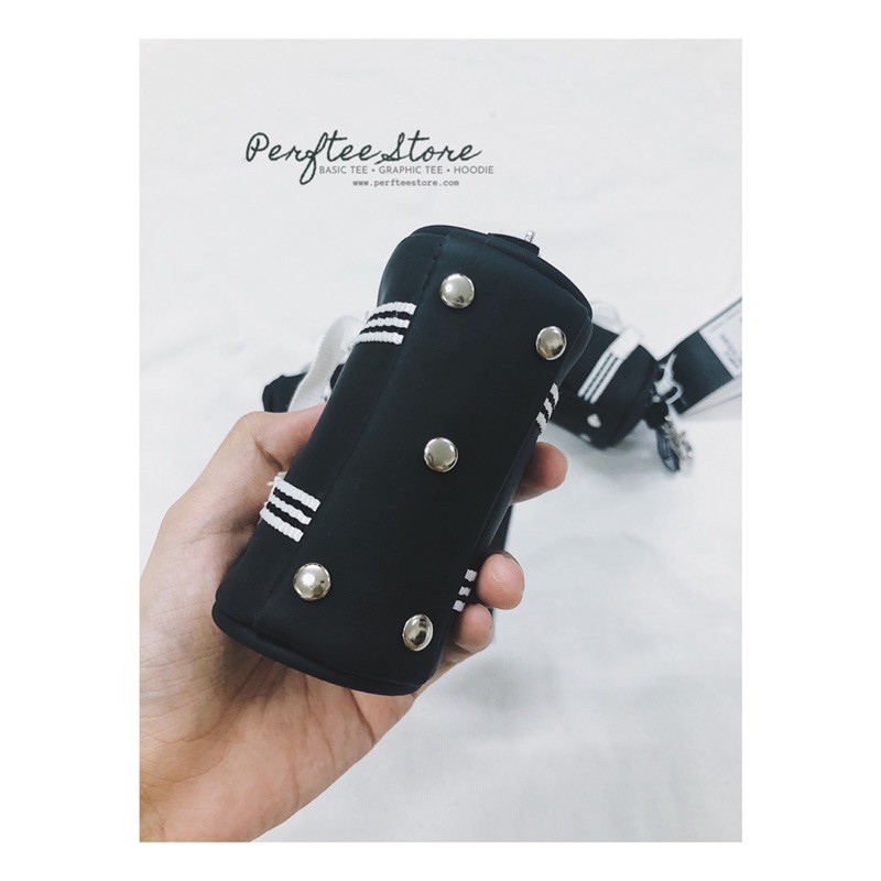 Móc khoá Mini Tote Bag • túi du lịch mini để thẻ xe, chìa khoá chất PU màu đen |𝑷𝑬𝑹𝑭𝑻𝑬𝑬|