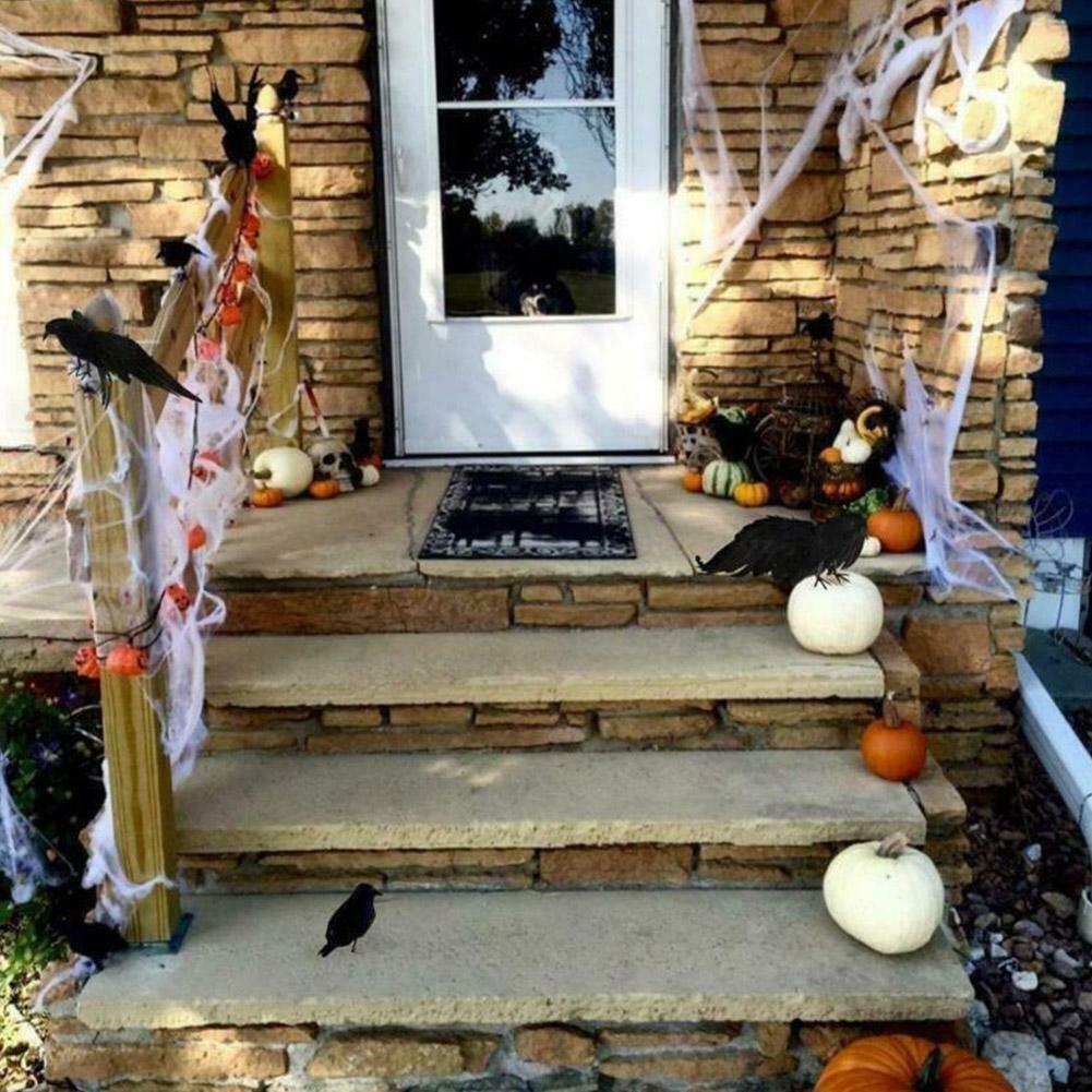 Mô hình quạ đen nhân tạo trang trí Halloween