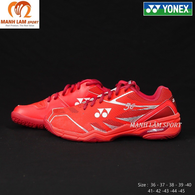 [Giày cao cấp] Giày cầu lông Yonex SHB56 Đỏ chính hãng, êm chân, bám sân, bảo hành 2 tháng, 1 đổi 1 trong 7 ngày