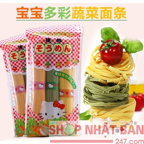 [Date 2021] Mì Somen rau củ Hello Kitty cho bé, 300g - Nhật Bản