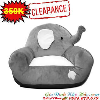 GHẾ SOFA TẬP NGỒI HUGGIES HÌNH VOI XÁM