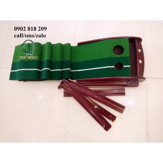 Thảm tập golf putting green gỗ