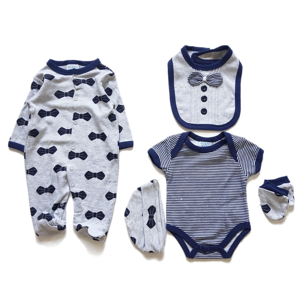 Set Body Cho Bé Ocean Baby Bộ Áo Liền Quần 5 Chi Tiết