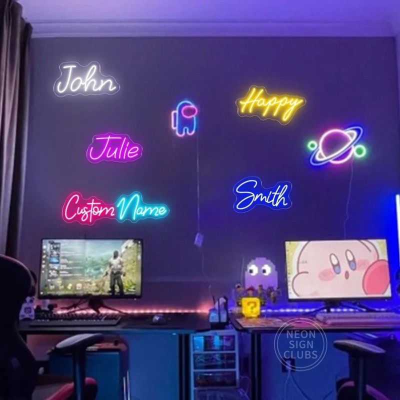 Đèn led neon chữ cái ghép tên theo yêu cầu, chữ led neonsign decor phòng ngủ, góc làm việc