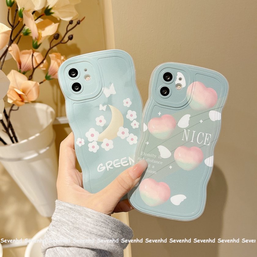 Ốp Điện Thoại Mềm Họa Tiết Hoa Và Mặt Trăng Thời Trang Cho iPhone 13 12 11 Pro Max Xs Max Xr X 7 8 6 6s Plus