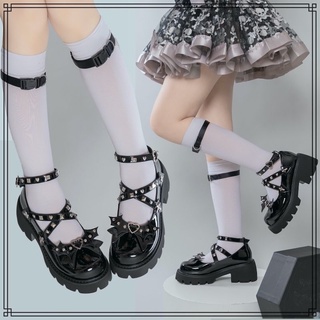 Dark Wings Original Sweet Cool Spice Girls Shoes Punk Platform Shoes Gothic Dark Rock đinh tán Giày Lolita