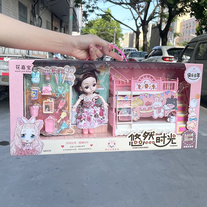 Bộ búp bê phòng ngủ loại to có phụ kiện dễ thương