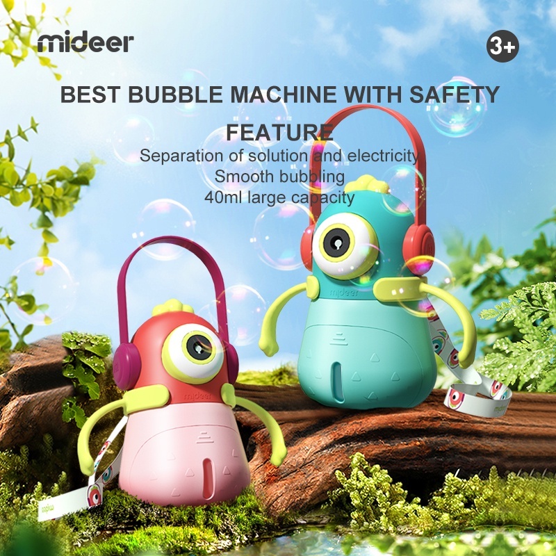 Đồ Chơi Máy Bắn Bong Bóng Xà Phòng  Monster Bubbles Mideer Kèm Nước Bong Bóng Xà Phòng Có Thể Phát Nhạc - CleverKids