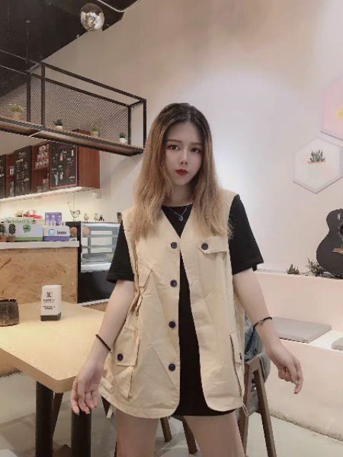 Áo Khoác ghile kaki *có ảnh thật*