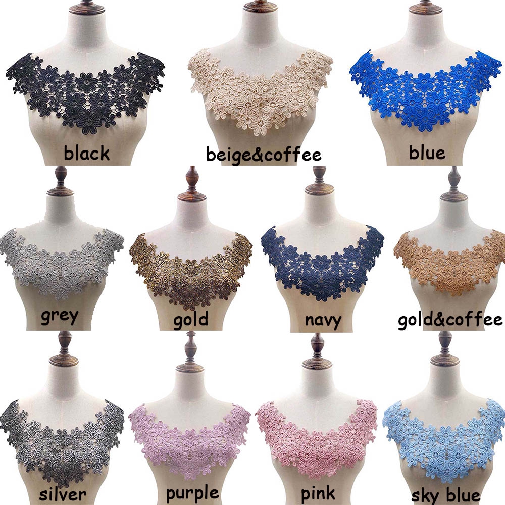 Cổ áo ren lưới thoáng khí thích hợp làm phụ kiện thời trang cho nữ