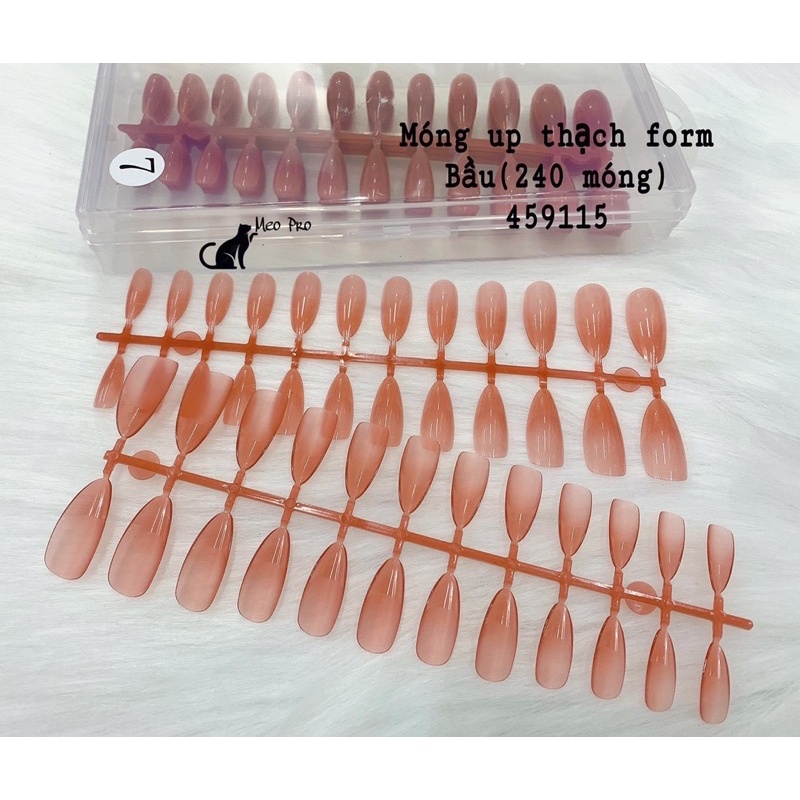 Móng úp thạch nhọn- vuông- thang móng dẻo , ôm phom