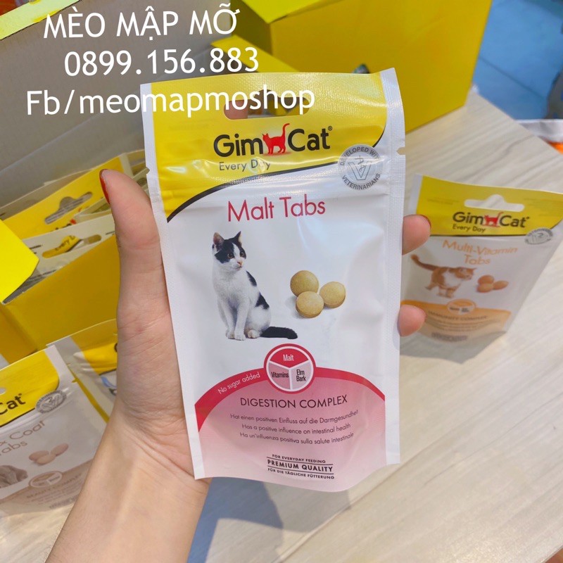 GIMCAT MALT TABS TIÊU BÚI LÔNG CHO MÈO