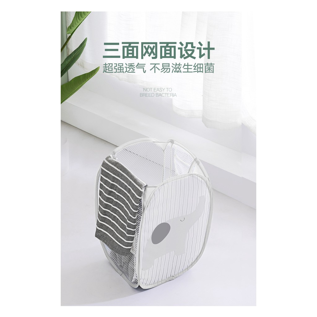 Giỏ Đựng Quần Áo Giặt Gấp Gọn Họa Tiết Hoạt Hình