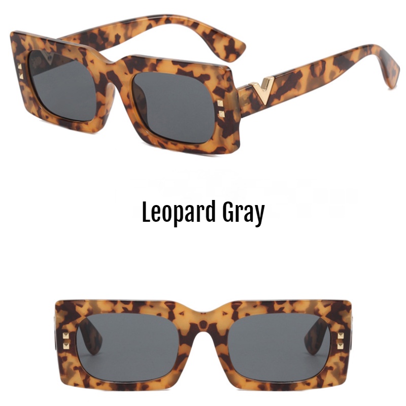 Kính Mát Gọng Vuông Chống Tia UV400 Phong Cách Âu Mỹ