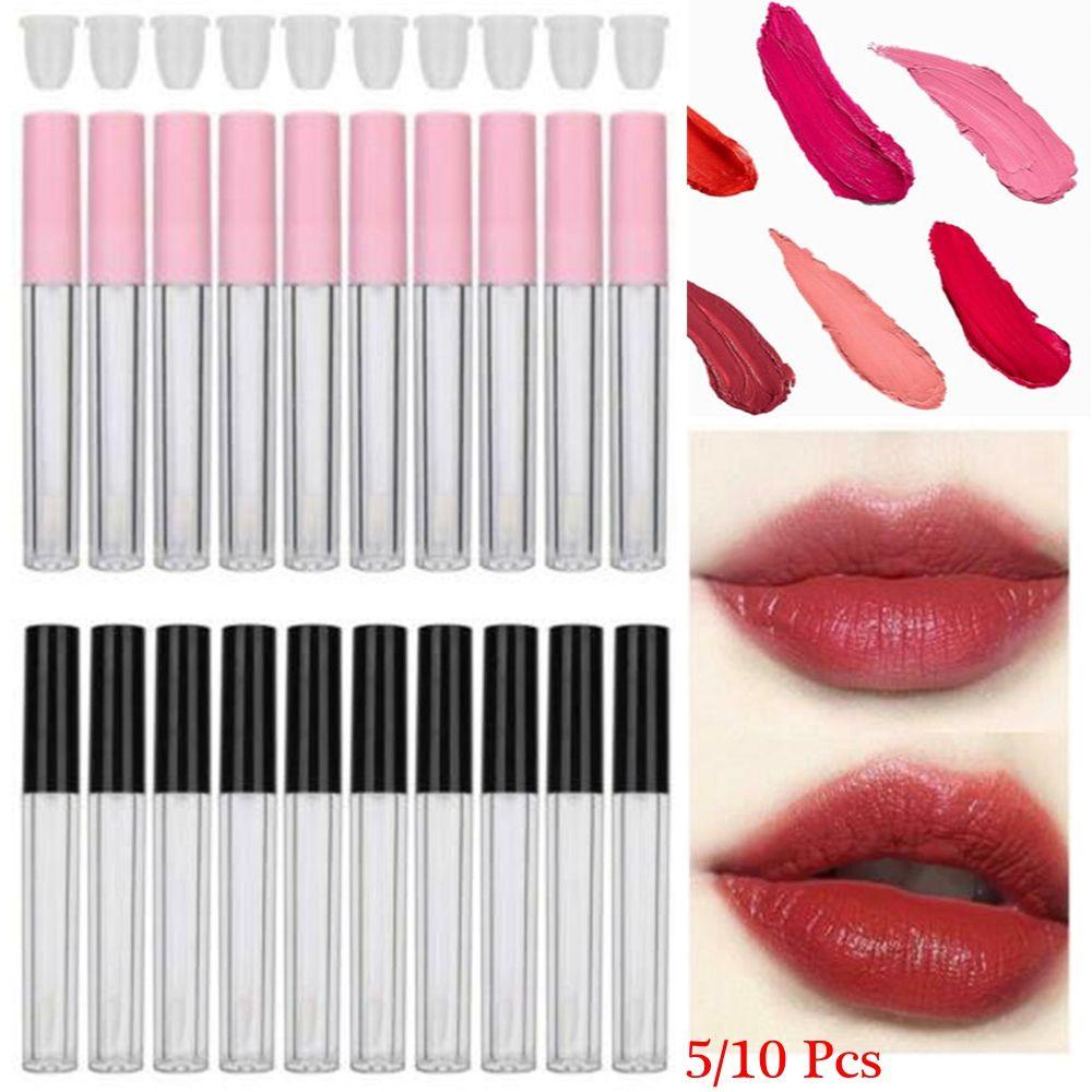 Set 5 / 10 Lọ Rỗng Đựng Son Bóng 3ml Kèm Cọ Mini DIY