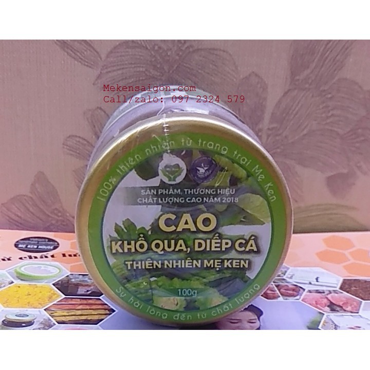 Cao khổ qua diếp cá Mẹ Ken-Hũ 100gr cấp ẩm làm dịu nhẹ da mụn viêm, mụn đỏ tấy, nhả nắng tốt thích hợp da nhạy cảm