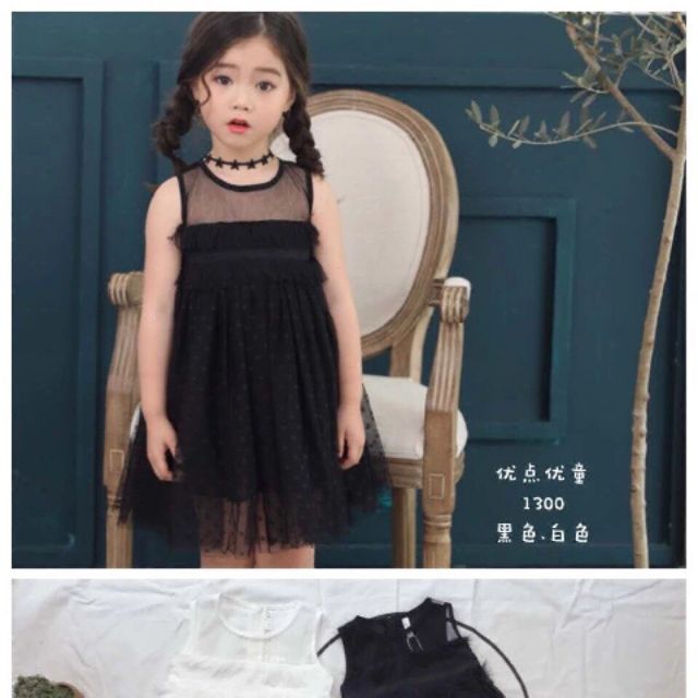 Váy ren tiểu thư bé gái