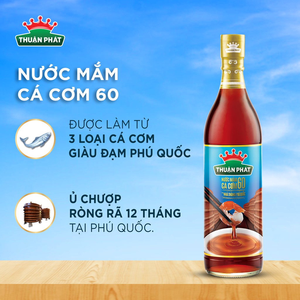 Bộ 2 nước mắm cá cơm Thuận Phát 60 500ml/chai - Từ 3 loại cá cơm Phú Quốc